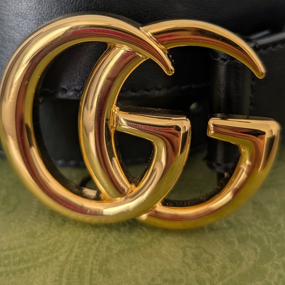 Black Gucci Belt Marmont with Box - Picture 3 of 9